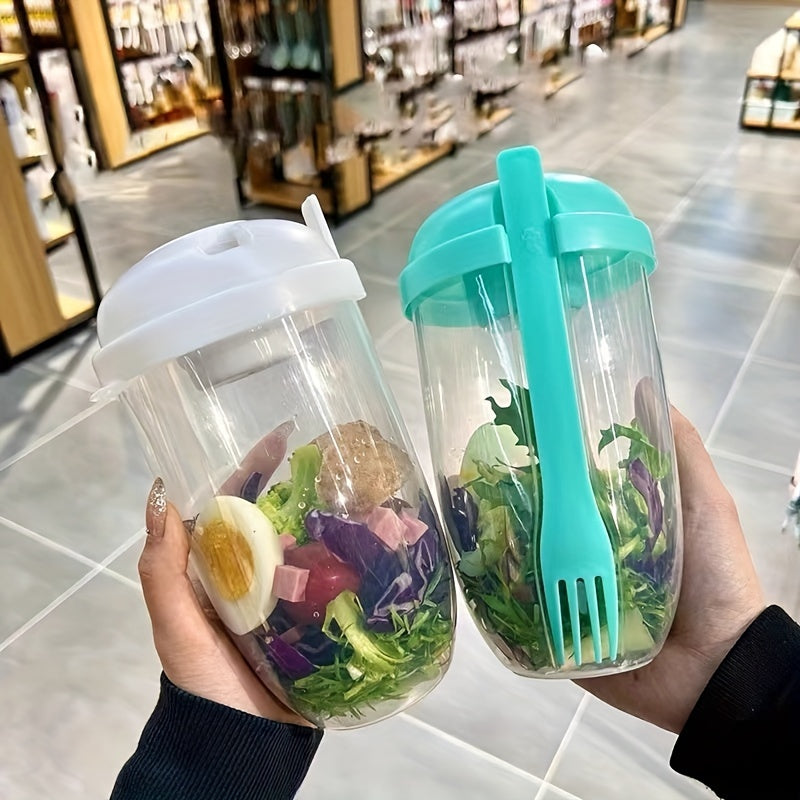 SaladKompel™ | Tragbarer Salatbecher mit Dressingbecher und Gabel