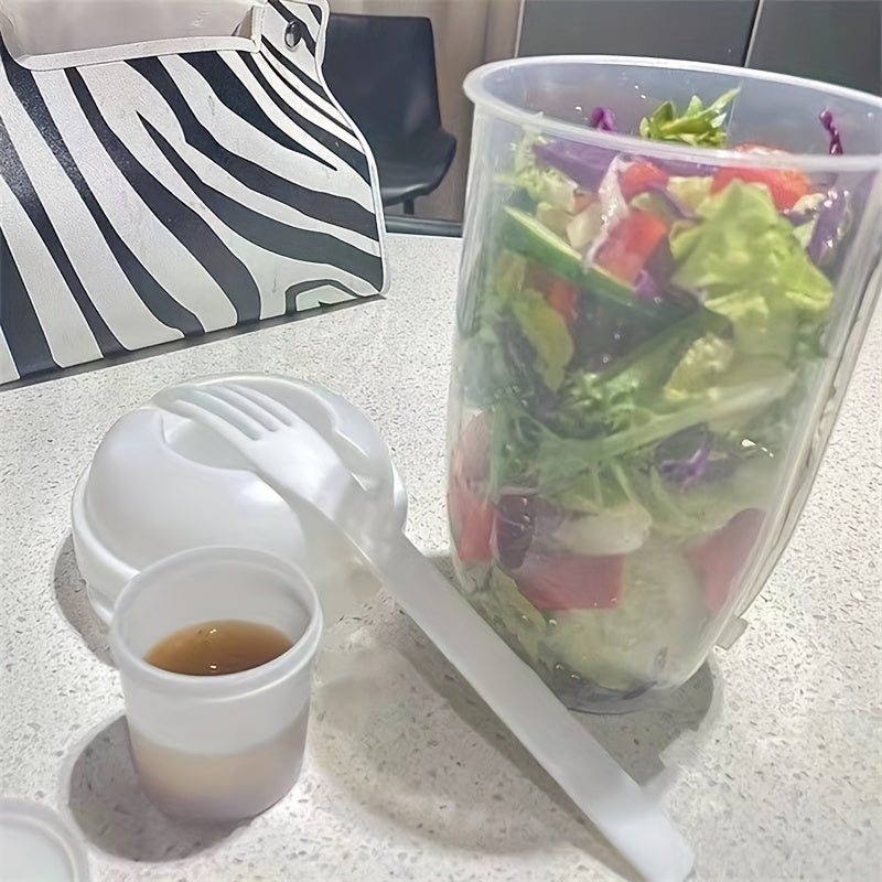 SaladKompel™ | Tragbarer Salatbecher mit Dressingbecher und Gabel