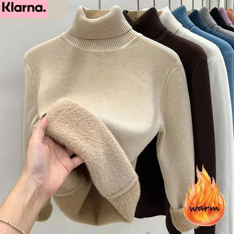 CozyComfort Velvet Turtleneck® - Korean Style mit Fleece-Futter